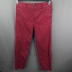J Crew Womens Pants 8 Purple Chinos Wide Leg Distressed High Rise Boyfriend